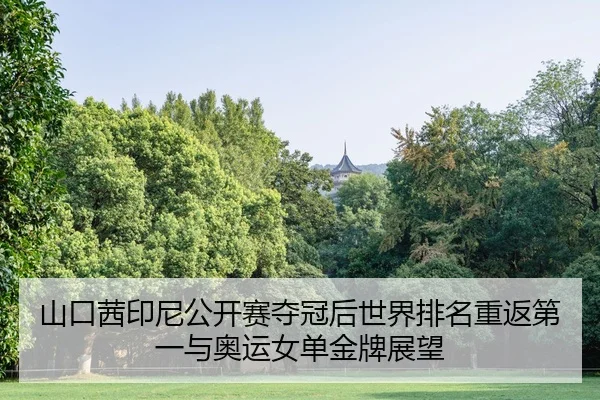 山口茜印尼公开赛夺冠后世界排名重返第一与奥运女单金牌展望